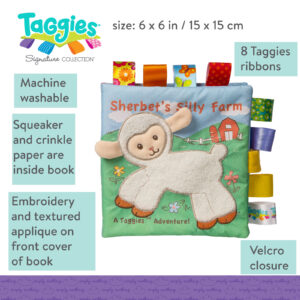 Mary Meyer Touch & Feel Soft Cloth Book with Crinkle Paper and Squeaker Afrique Boutique Friends Forever 