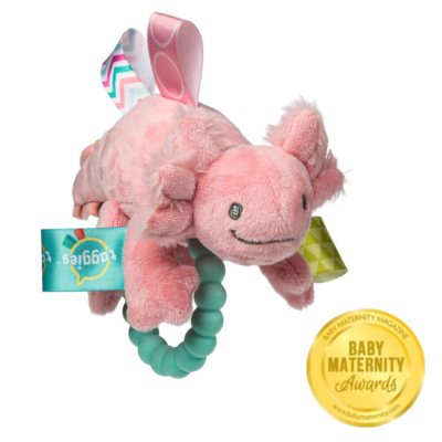 Taggies Lizzy Axolotl Teether Rattle - 9"