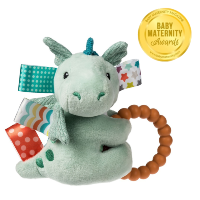 Taggies Drax Dragon Teether Rattle - 6"