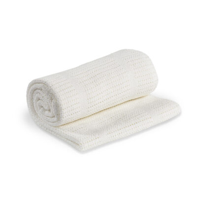 Lulujo Cellular Blanket - White – 39x31"