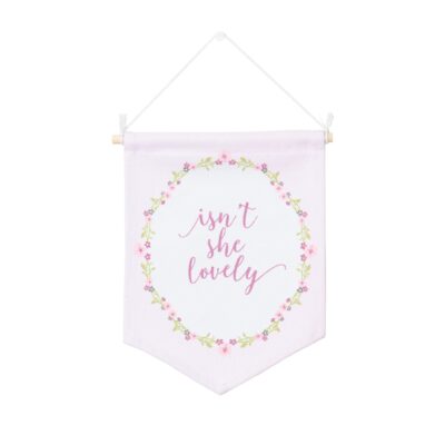Lulujo Wall Banner - Isn't She Lovely - 12x6"