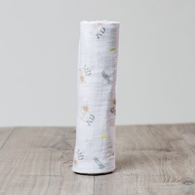 Lulujo Cotton Swaddle - Blessings - 47x47"