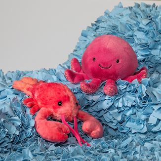 Mary Meyer Perfectly Pink Lobster, Pinky Puff Octopus