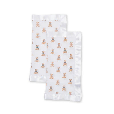 Lulujo Cotton Security Blankets - Vintage Teddy Bears - 16x16"