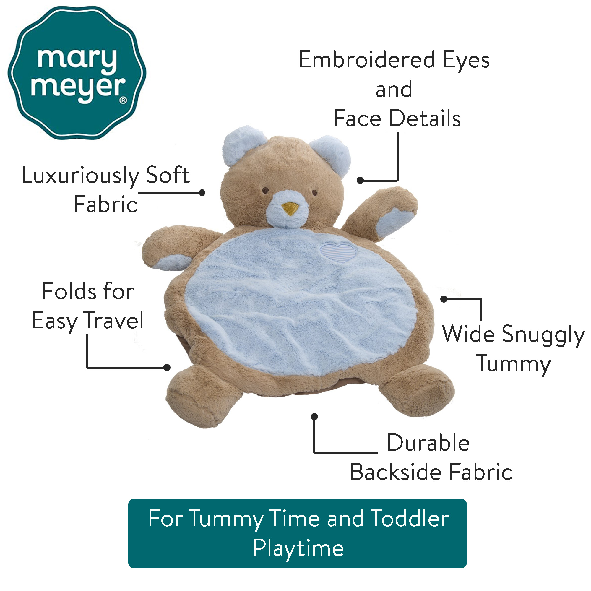 Blue Bear Baby Mat - 31x23