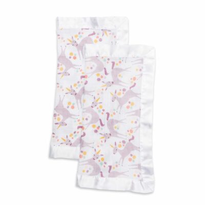 LJ074 Lulujo Modern Unicorn Cotton Security Blankets