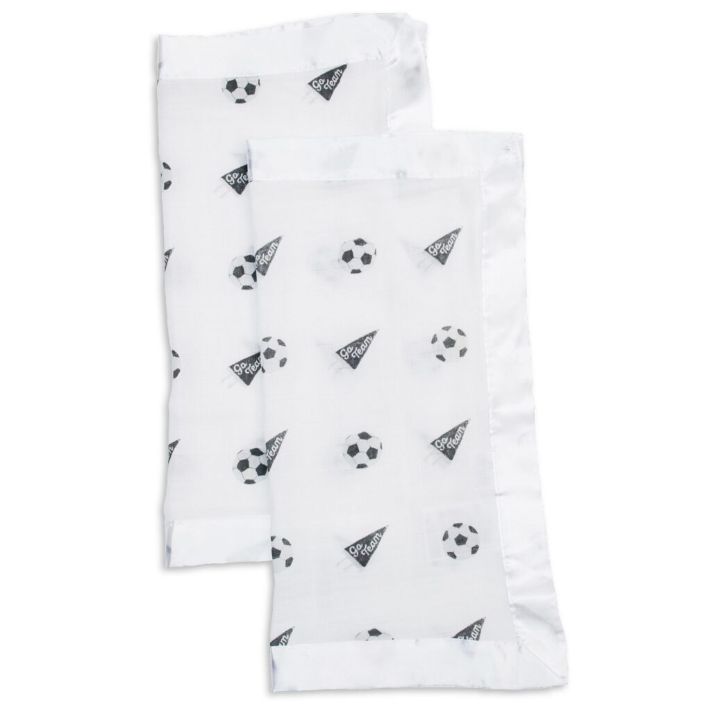 LJ083 Lulujo Soccer Bamboo Security Blankets