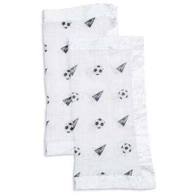 LJ083 Lulujo Soccer Bamboo Security Blankets