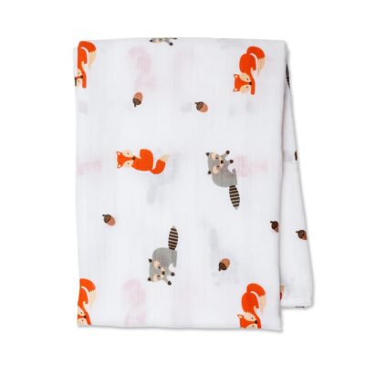 LJ419 Lulujo Forest Friends Cotton Swaddle