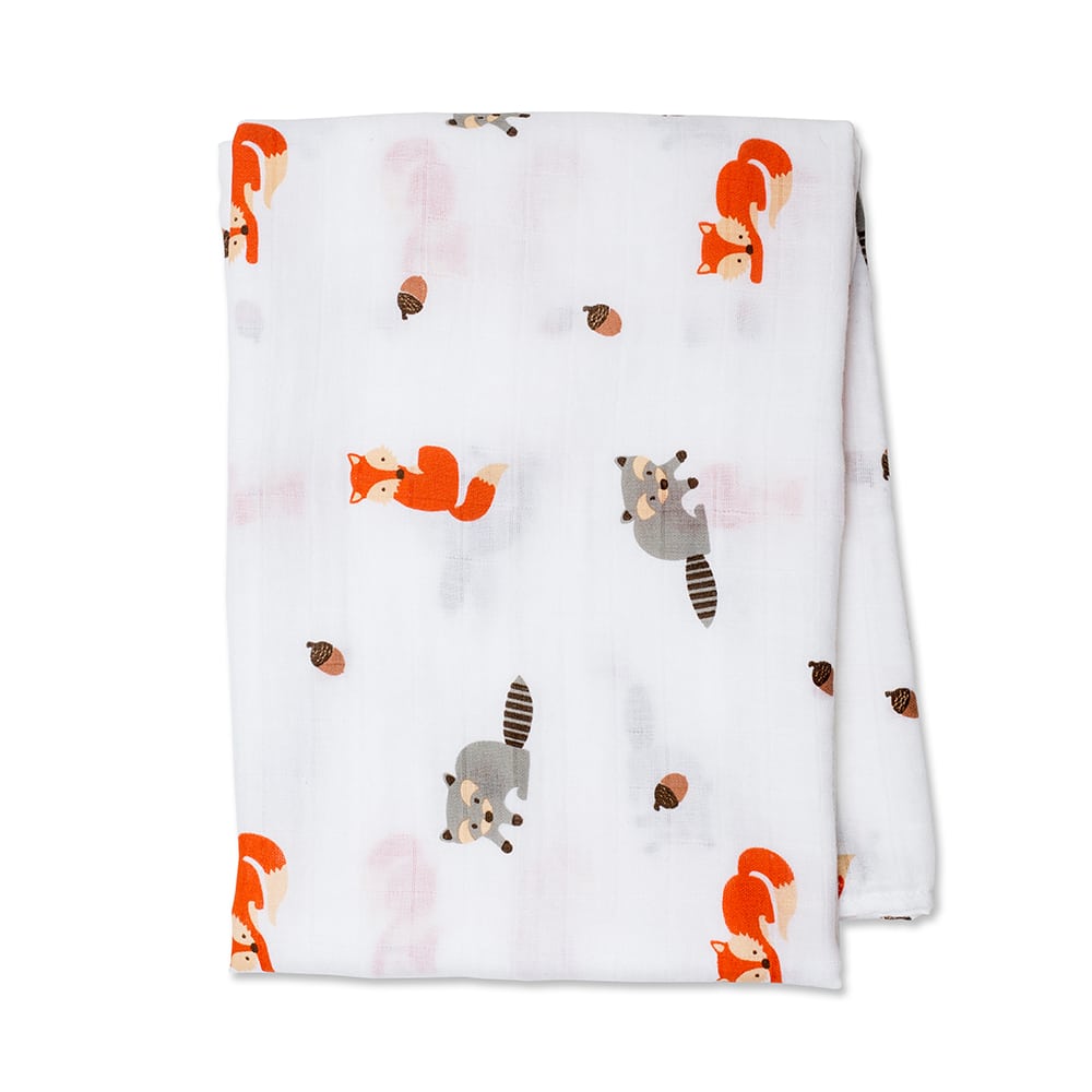 LJ419 Lulujo Forest Friends Cotton Swaddle