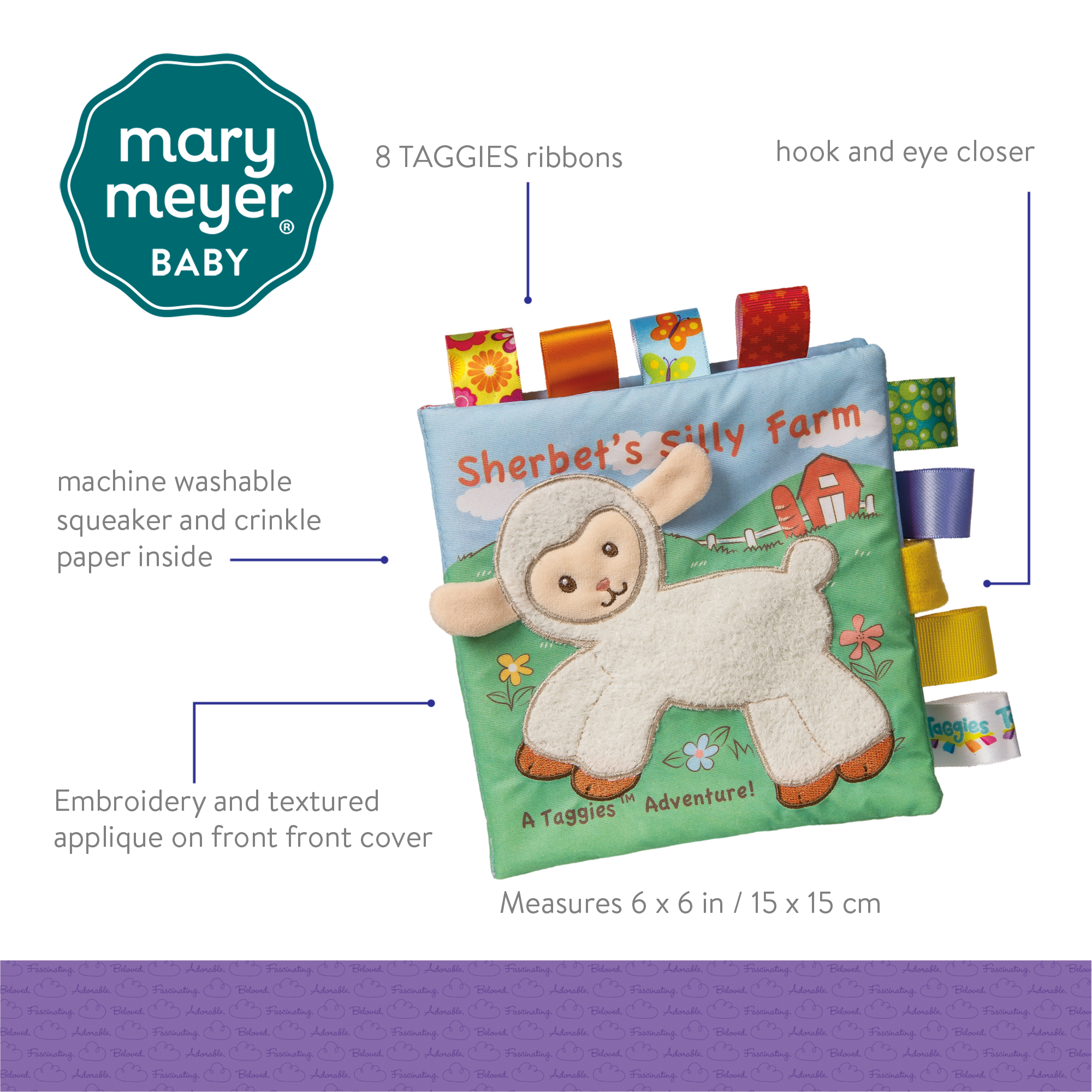Taggies Sherbet Lamb Soft Book – 6x6