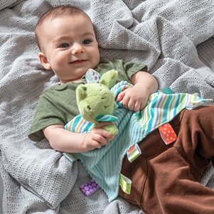 43402 Taggies Peepers Frog Character Blanket